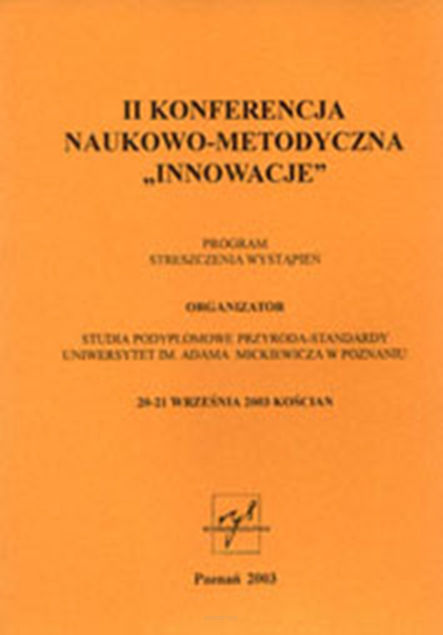 II Konferencja naukowo-metodyczna „Innowacje