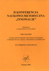 II Konferencja naukowo-metodyczna „Innowacje"