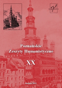 Adam Czabański (red.), Poznańskie Zeszyty Humanistyczne, t. XX