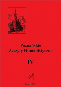 Adam Czabański (red.), Poznańskie Zeszyty Humanistyczne, t. IV