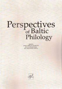 Jowita Niewuls-Grablunas, Justyna Prusinowska, Ewa Stryczyńska-Hodyl (red.), Perspectives of Baltic Philology