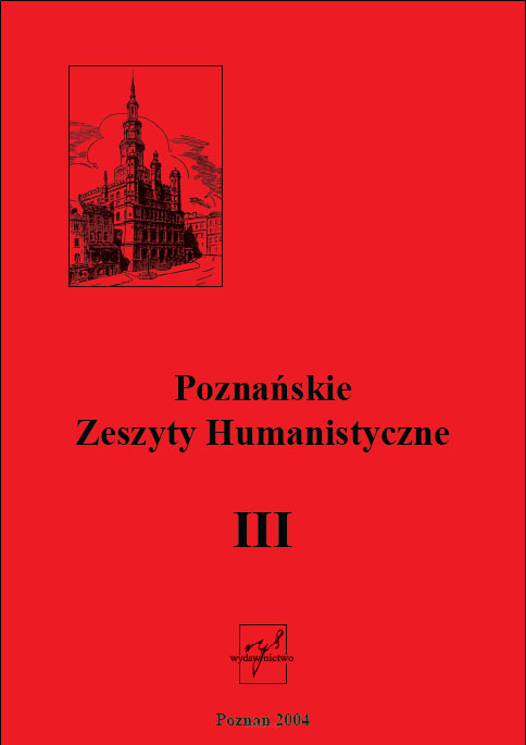 Adam Czabański (red.), Poznańskie Zeszyty Humanistyczne, t. III