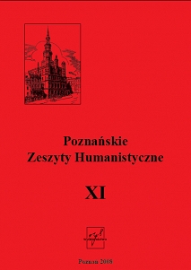 Adam Czabański (red.), Poznańskie Zeszyty Humanistyczne, t. XI
